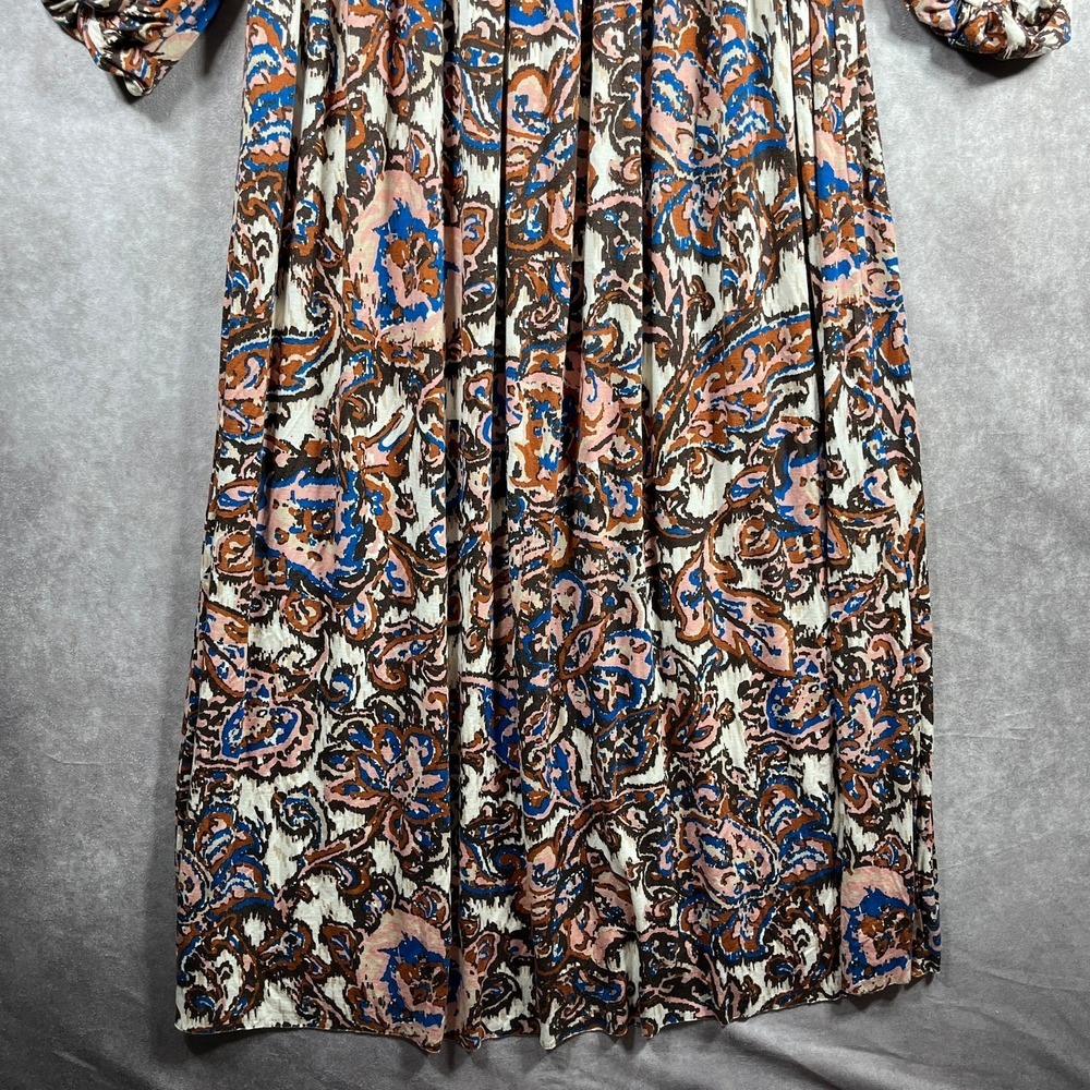 Rachel Pally Maxi Dress Womens L Brown Paisley Long Sleeve Bohemian‎ Long Casual - Picture 4 of 10